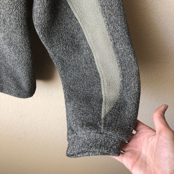 Lowe Alpine 1/4 Zip Fleece Jacket Polartec Gray Khaki Men’s Size Small EUC - Picture 3 of 5